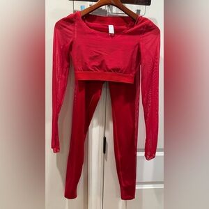 Alo Airlift Long Sleeve Ballet Dream Bra with matching leggings XS
